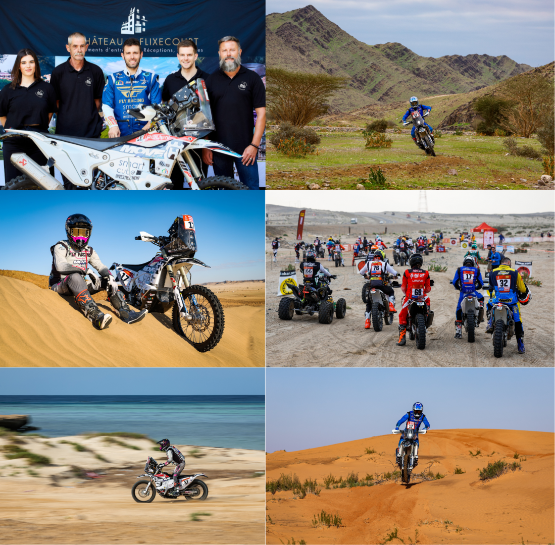 Romain Dumontier, pilote de motocross au Paris-Dakar, partenaire du Château de Flixecourt.